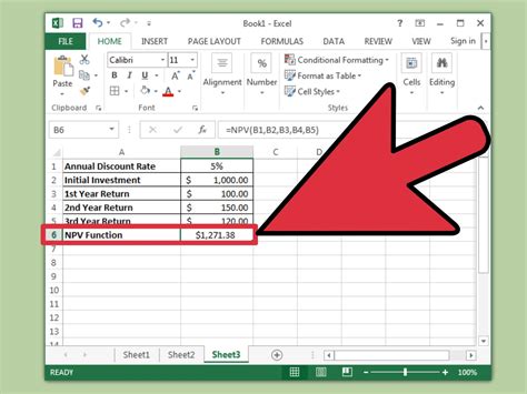 calculate npv  excel  steps  pictures wikihow