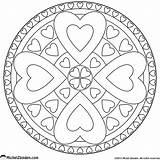 Mandala Coloring Pages Heart Simple Mandalas Fall Printable Biz Leaves Valentine Getcolorings Choose Board Color Uncategorized sketch template