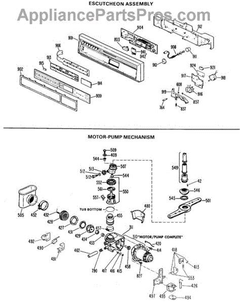 ge potscrubber dishwasher parts diagram diagram