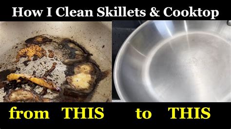 clean dirty nasty greasy burnt skillets induction