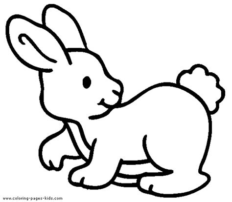 simple bunny color page  printable coloring sheets  kids