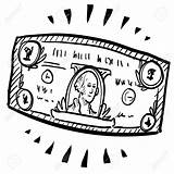 Dollar Bill Drawing Currency Doodle Getdrawings sketch template
