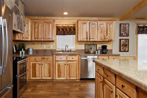 beachwood kitchen pine mountain accents hickory cabinets stainless ap hickory