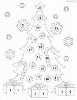 Calendar Pages Advent Coloring Getdrawings sketch template