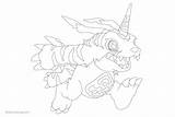 Coloring Pages Digimon Gabumon Fanart Printable Kids Adults sketch template