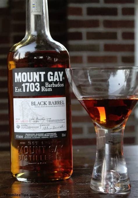 maple old fashion with mount gay black barrel rum