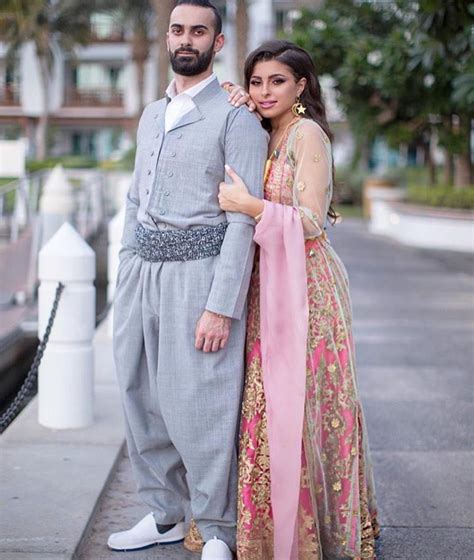 kurdish couple glam dresses fashion traditional outfits