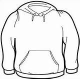 Hoodie Clipart Sweatshirt Clip Outline Shirt Blank Jumper Hooded Coloring Sweaters Drawing Template Cliparts Line Sweater Printable Plain Sweat Kids sketch template