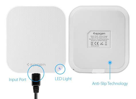 spigen essential fw universal wireless charging pad white