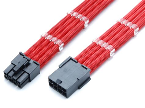 pin atx cpu sleeved extension cable cm shakmods