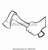 Axe Battle Template Drawing Hand Holding Coloring Pages sketch template
