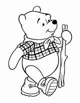 Pooh Winnie Coloring Pages Cute sketch template