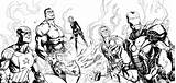 Avengers Vingadores Vengadores Coloriage Ausmalbilder Pintar Colorare Malvorlagen Héros Drucken Raskrasil Coloriages Quadrinhos Thor sketch template