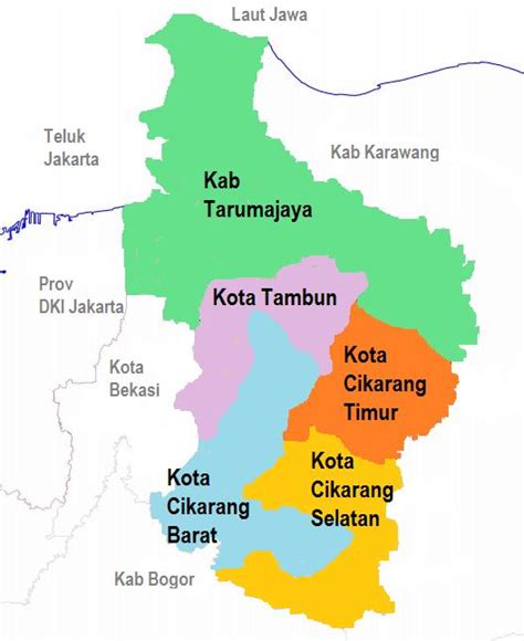 peta kecamatan  kabupaten bekasi gif blog garuda cyber