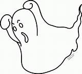 Ghost Coloring Pages Scary Halloween Kids Very Comments Coloringhome Print sketch template