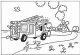 Brandweer Kleurplaat sketch template