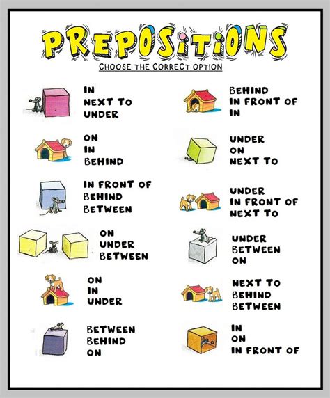 prepositions  worksheet  primary