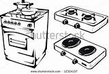 Drawing Oven Stove Gas Getdrawings sketch template