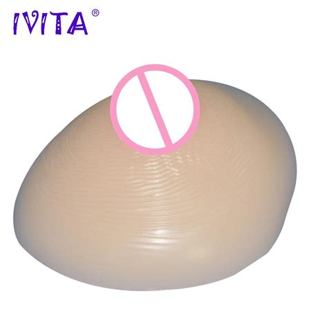 Ivita 2800g Beige Water Drop Artificial Fake Boobs Silicone Breast