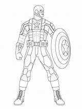 Captain America Coloring Pages Printable Kids sketch template