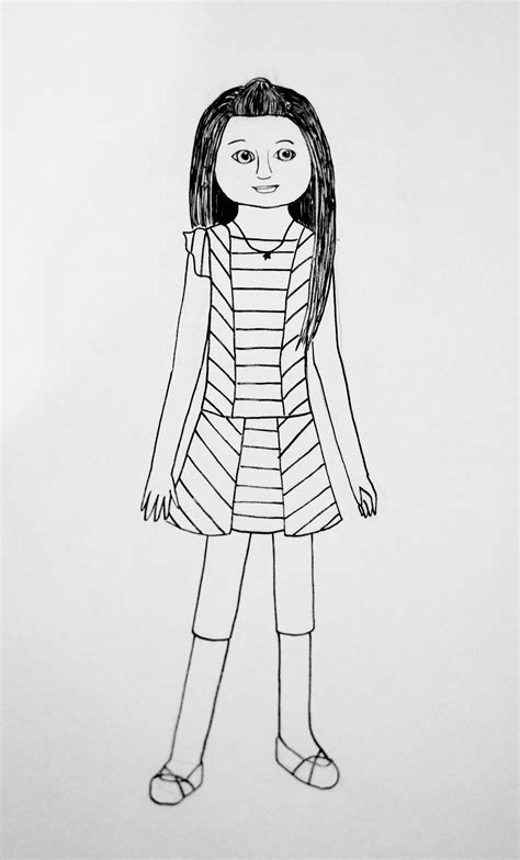 girl  doll coloring page coloring home