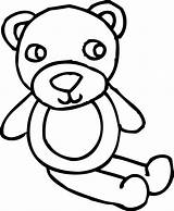 Bear Teddy Outline Toy Clipart Clip Coloring Library Cliparts sketch template