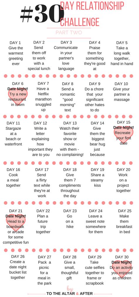 30 day relationship challenge relationship challenge relationship relationship tips