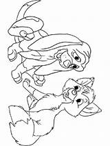 Hound Fox Coloring Printable Sheet Mycoloring Cartoon Colouring Recommended Gingerbread Jack Source sketch template