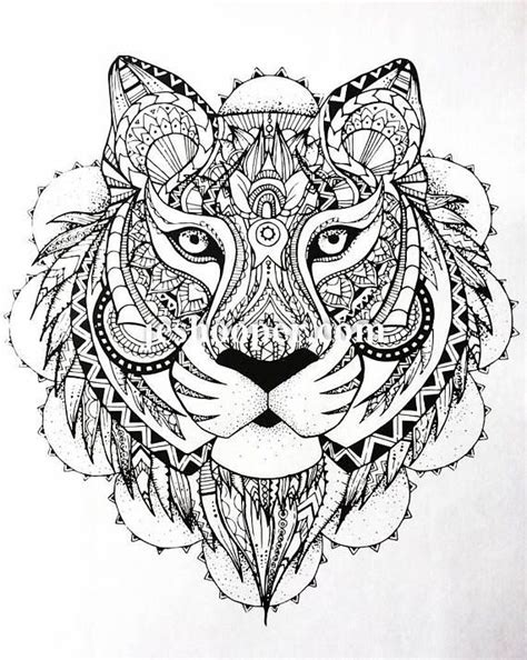 tiger full coloring pages  adults jesyscioblin