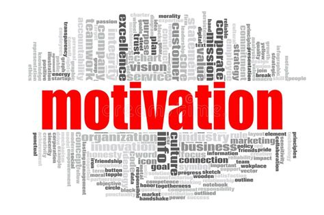 Motivation Concept In Word Tag Cloud Stock Illustration