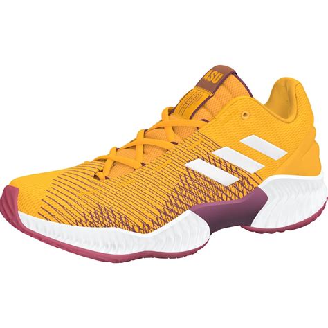 adidas arizona state sun devils goldwhite pro bounce  training sneaker