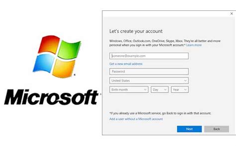 create  microsoft account   change  microsoft account password