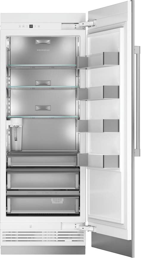 monogram    cu ft custom panel integrated column refrigerator spencers tv