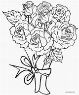Bouquet Coloring Rose Pages Getcolorings Getdrawings sketch template