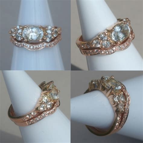 Rose Gold E Ring And Band Weddingbee