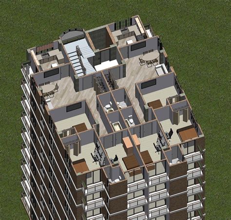 apartment house design revit  behance residential building plan building design plan plan