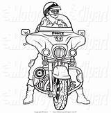 Police Clipart Officer Motorcycle Outline Cliparts Coloring Pages Clip Library sketch template