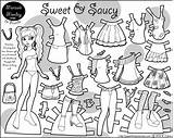 Doll Paper Coloring Printable Pages Dolls Dress Clothes Print Color Printing Colouring Saucy Sweet Fashion Kids Girls Monday Template Coloringhome sketch template