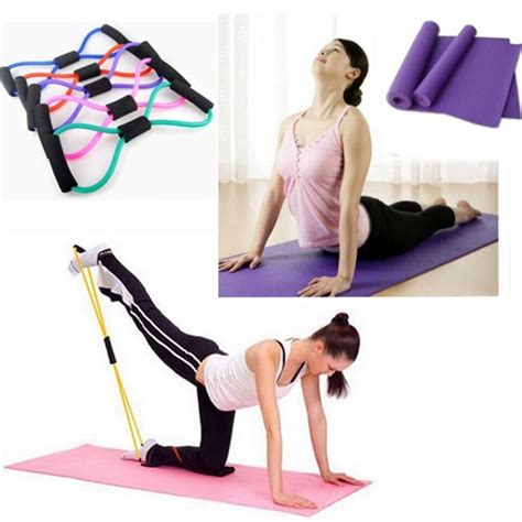 8 Type Resistance Band Tube Moistureproof Blanket Yoga Mat Yoga