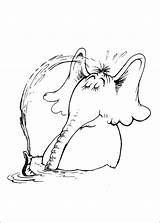 Horton Coloring Getcolorings Elephant sketch template