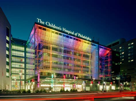 childrens hospital  philadelphia facade lighting  lighting practice