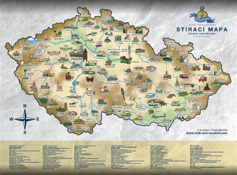 stiraci mapa ceske republiky cr hrady  zamky pamatky zoo zajimavosti