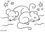 Coloring Pages Mouse Mice Print Click Under Stars These sketch template