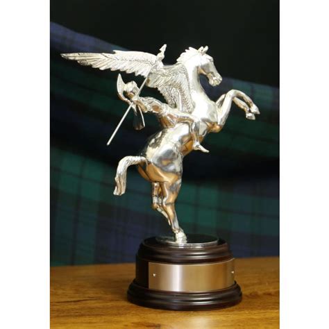 Pegasus And Bellerophon Polished Pewter Statuette Ballantynes Of