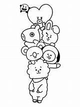 Bt21 Coloring Pages Kids Fun sketch template
