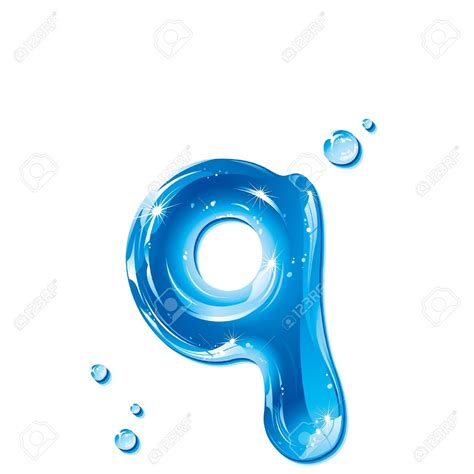 Abc Series Water Liquid Letter Small Letter Q Royalty Free Cliparts