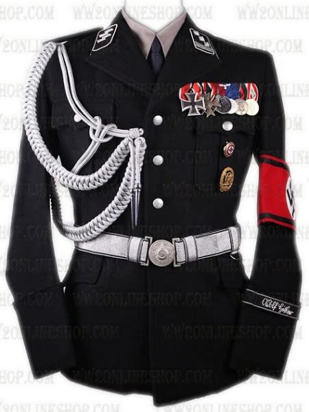 Allgemeine Ss Officers M32 Black Wool Uniform Set 2