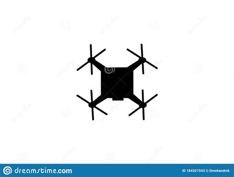 drone symbol vector sign icon black image flying machine stock vector illustration  icon