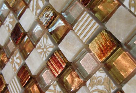 cercan copper mosaic mix  cercan tile suite   michigan design center mosaic tile mix