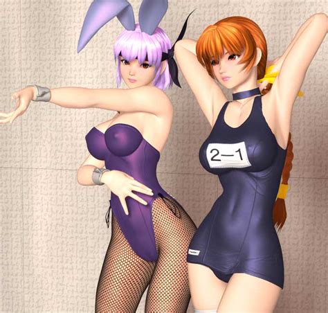 kasumi and ayane dead or alive drawn by name nahopa